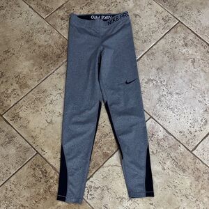 Nike Pro Gray and Black Leggings